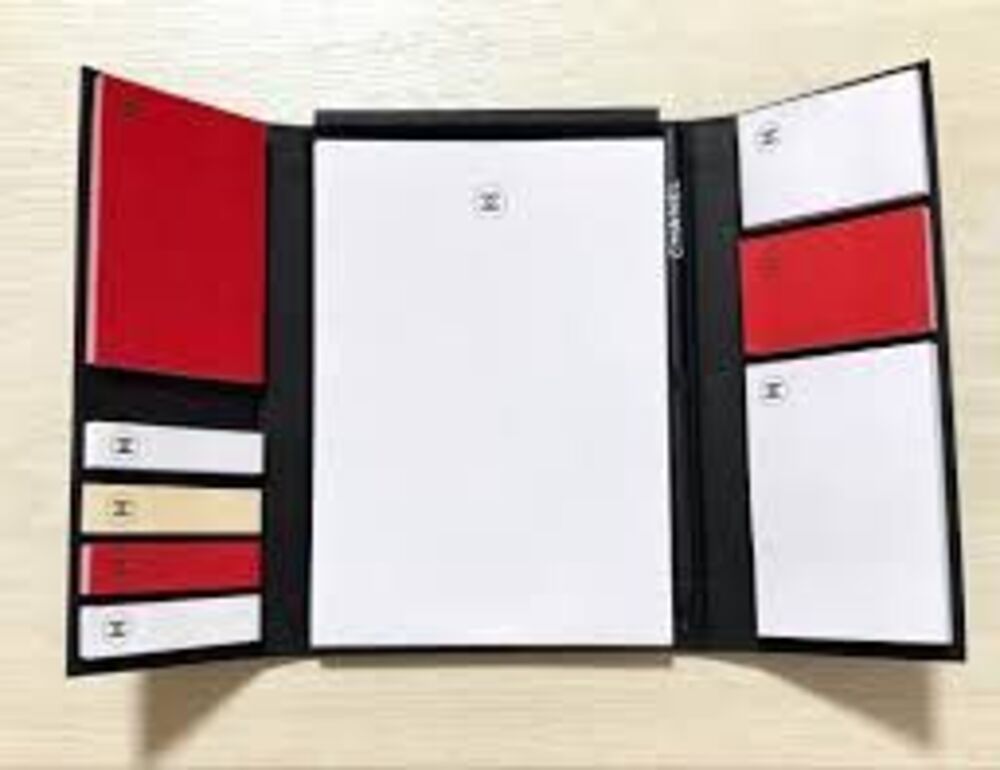 Chanel LA Collection Stationary Set Red White Luxury Logo Office Secretary Chic